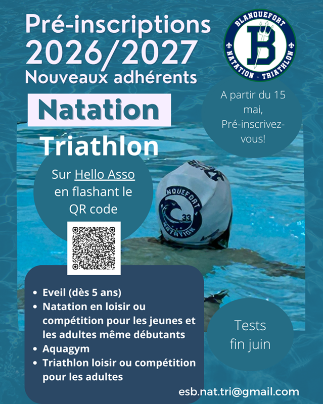 Pré-inscription saison 2026-2027